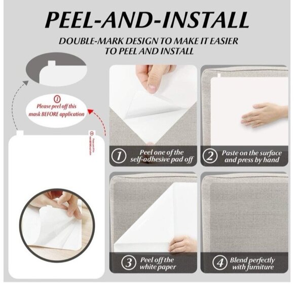 Cat Couch Protector Tape 8 Pack Large Clear Anti Scratch No Pins Residue Free - Picture 2 of 7